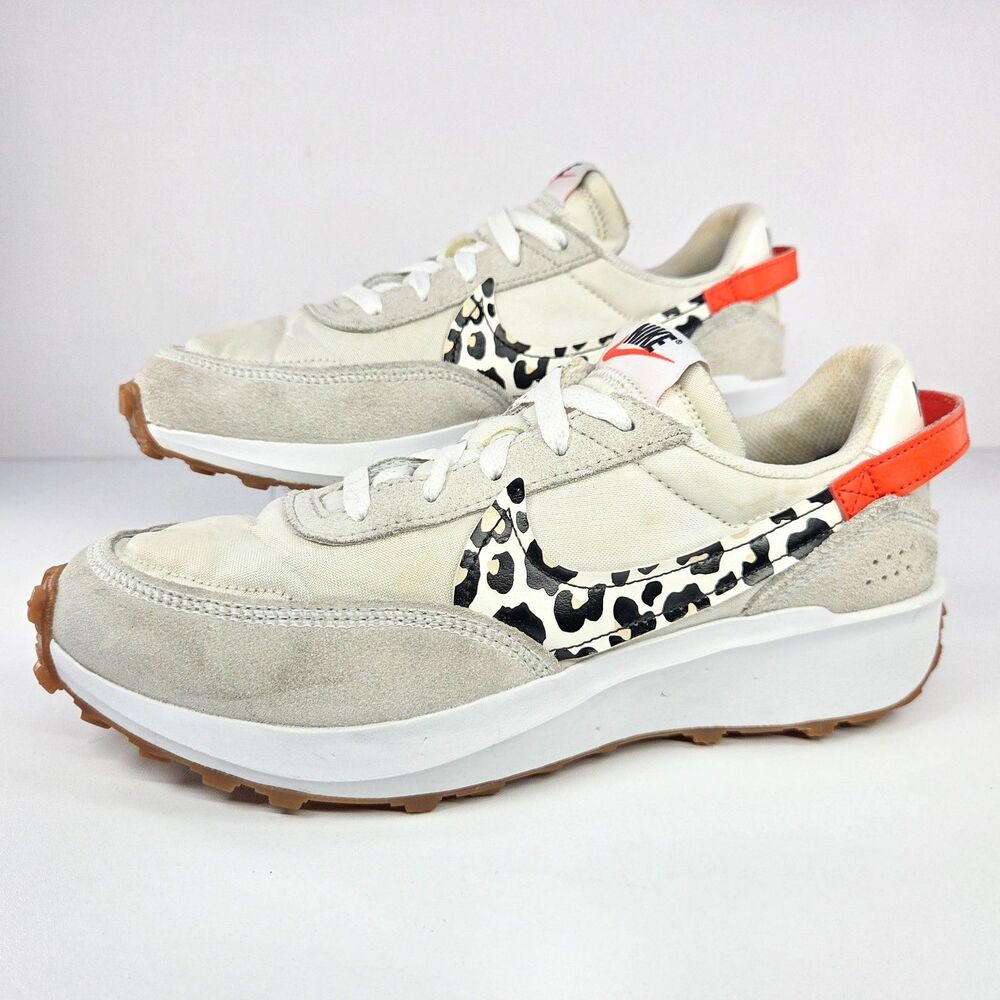 Nike Waffle Debut White Leopard DZ5201-100 Women’s 8 Sneakers